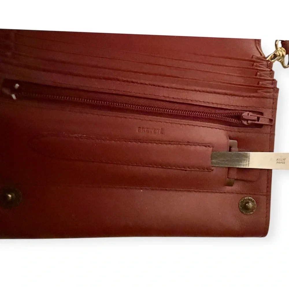 LE TIERCE MAROQUINIER PARIS VINTAGE LEATHER WRISTLET/CLUTCH NWT! - Picture 16 of 16